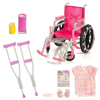 Beverly Hills Wheel Chair Crutches Set Fits 18 Doll 10 Pieces Toys 2 Discover